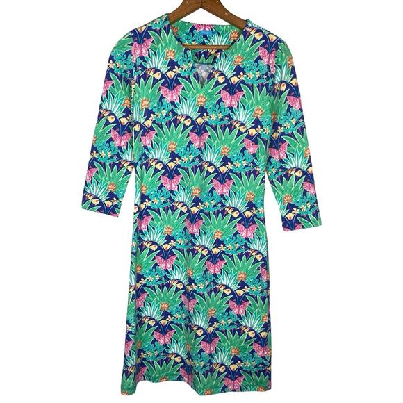 J. McLaughlin Carly Catalina Floral Cloth Shift Dress Size: XXS - Picture 4 of 6